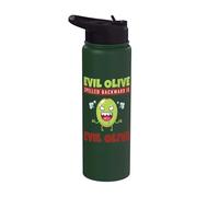 Olive I Evil Olive I Olive Lover Vegan Maldad Stainless Steel Insulated Water Bottle