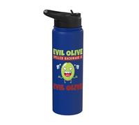 Olive I Evil Olive I Olive Lover Vegan Maldad Stainless Steel Insulated Water Bottle