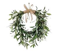 Olive Leaves Wreath - Olive Branch Farmhouse Greenery For Front Door | PP Material with Lifelike Leaves, All Season Fake Plants Wall Pendant For Christmas Mothers Day Home Decor