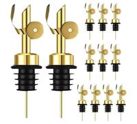 Olive Oil Dispenser, Stainless Steel Spout, 12X Liquid Pour Spout, 4.72 Inches Vinegar Stopper, Alcohol, Salad, Sauce, Soy, Drip-, Easy Pouring, Kitchen Use