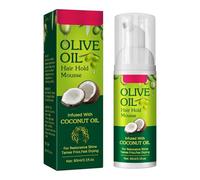 Olive Oil Mousse - Moisturizing Organic Olive Oil Hair Styling Moused 60ml | Haird Foam for Long-Lasting Frizz Controls, Curly Hair Setting Mousse, Volumizing Edge Controls Treatmented