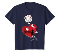 Olive OYL I Love Heart Popeye Día de San Valentín Comic Niños Camiseta