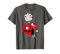 Olive OYL I Love Heart Popeye Día de San Valentín Retro Comic Camiseta