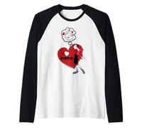 Olive OYL I Love Heart Popeye Día de San Valentín Retro Comic Camiseta Manga Raglan