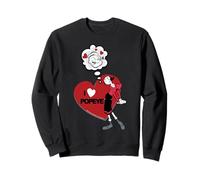 Olive OYL I Love Heart Popeye Día de San Valentín Retro Comic Sudadera