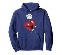 Olive OYL I Love Heart Popeye Día de San Valentín Retro Comic Sudadera con Capucha