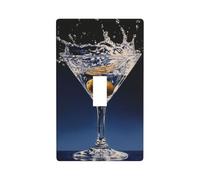 Olive Splashing Into A Glass Light Switch Cover Decorative Single Toggle 1 Gang Wall Plate for Kitchen Farmhouse Bedroom Bathroom Art Decor