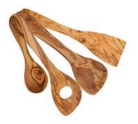 Olivenholz holzlöffel kochlöffel, holz löffel, kochlöffel olivenholz,küchenutensilien holz 3 Set 30 cm mit Gratis essolöffel 20 cm,kochlöffel holz, holzlöffel,holzkochlöffel,holzkochlöffel,kochlöffel