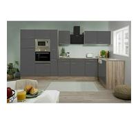 Oliver Cocina esquinera Oliver (An x Pr: 370 x 172 cm, Gris, Con electrodomésticos)