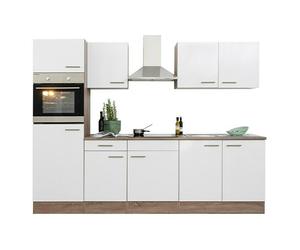 Oliver Composición de cocina Oliver (Ancho: 270 cm, Blanco, Con electrodomésticos)