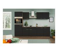 Oliver Composición de cocina Oliver (Ancho: 270 cm, Negro, Con electrodomésticos)