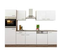 Oliver Composición de cocina Oliver (Ancho: 280 cm, Blanco, Con electrodomésticos)