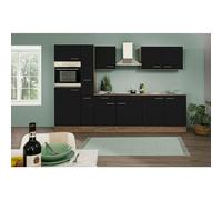 Oliver Composición de cocina Oliver (Ancho: 300 cm, Negro, Con electrodomésticos)