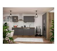 Oliver Composición de cocina Oliver (Ancho: 370 cm, Gris, Con electrodomésticos)