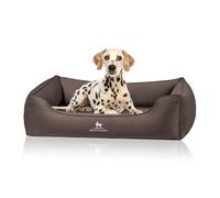 Oliver de Knuffelwuff: cama ergonómica para perros fabricada con tejido Easy Clean, fácil de limpiar y cuidar XL Marrón oscuro