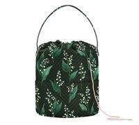 Oliver Jeffers Finland Lily of The Valley - Bolsas de hilo de olivo portátil para tejer ganchillo