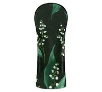 Oliver Jeffers Finland Lily Of The Valley - Funda para cabeza de golf de piel de primera calidad con etiquetas intercambiables para conductor híbrido y conductor de golf Fairway Woods