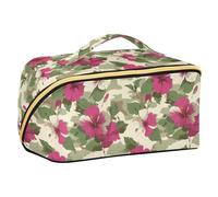 Oliver Jeffers Style Hibiscus Magenta - Bolsa de viaje con divisores, capacidad impermeable, bolsa de cosméticos de viaje con compartimentos y asa