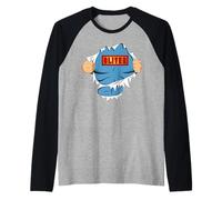 Oliver Name Superhero Gift for Boys Named Oliver Camiseta Manga Raglan