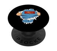 Oliver Name Superhero Gift for Boys Named Oliver PopSockets PopGrip Adhesivo