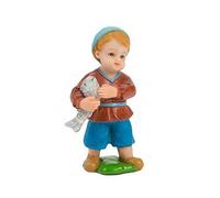 Oliver Pastor con pez Mini Naif 7cm. Marmolina