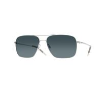 Oliver Peoples Hombre Oliver Peoples OV1150S CLIFTON 5036S3 Gafas de sol Metal Plata Azul Cuadrada Polarizado Matizado