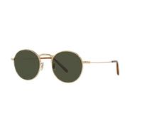 Oliver Peoples Hombre Oliver Peoples OV1282ST WESLIE SUN 529252 Gafas de sol Titanio Oro Verde G15 Redonda Normal