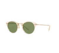 Oliver Peoples Hombre Sunglass OV5184S OP-505 Sun - Color del Marco: Beis-Oro, Color de la Lente: Verde