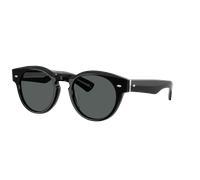 Oliver Peoples Unisex Sunglass Hayton 18k - Color del Marco: Negro Puro, Color de la Lente: Expreso de medianoche polarizado