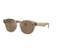 Oliver Peoples Unisex Sunglass Hayton 18k - Color del Marco: Sencha, Color de la Lente: Espejo coñac