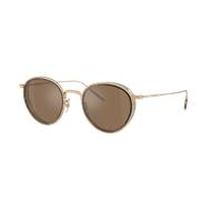 Oliver Peoples Unisex Sunglass OV1318ST TK-8 Sun Gold Plated - Color del Marco: 18k Gold Plated, Color de la Lente: Espejo coñac