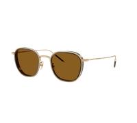 Oliver Peoples Unisex Sunglass OV1321ST TK-9 Sun Gold Plated - Color del Marco: 18k Gold Plated, Color de la Lente: Marrón Auténtico
