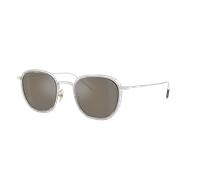Oliver Peoples Unisex Sunglass OV1321ST TK-9 Sun Gold Plated - Color del Marco: 18k White Gold Plated, Color de la Lente: Tono Dorado Gris