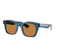 Oliver Peoples Unisex Sunglass OV5498SU Merceaux 18K - Color del Marco: Tetsukon azul, Color de la Lente: Coñac