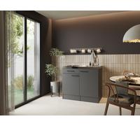 Oliver Respekta Minicocina Cocina Empotrada 100 cm Gris Mate