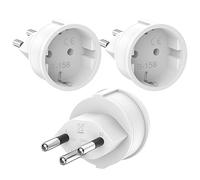 Oliveria Adaptador de Viaje 3 Piezas, ES/UE a Suiza, Tipo J para Maldivas, Ruanda, Liechtenstein - Schuko UE a Enchufe Suizo