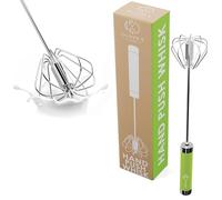 Oliver's Kitchen ® Batidor Giratorio Manual - Batidor Leche, para Batir Huevos, Mezclar, Montar, Espumar, Café, Cócteles y Más - Batidora Mano Sin pilas - Batidora Semiautomática Fácil de limpiar