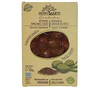 Olive's Earth Aceitunas Verdes Griegas Marinadas con Pimiento Chili | Variedad Calcídica | Pack 4 x 200 g (Total 800 g) | Veganas y Sin Conservantes