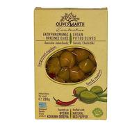 Olive's Earth Aceitunas Verdes Griegas Sin Hueso Rellenas de Pimiento Rojo ,4x200g
