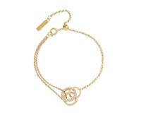 Olivia Burton Pulsera para Mujer Colección CLASSIC CRYSTAL INTERLINK en Oro Amarillo Claro con Anillos Entrecruzados y Cristales - 24100005