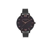 Olivia Burton Reloj Analógico de Cuarzo para Mujer Colección After Dark con Correa de Malla de Acero Inoxidable Negra - OB15BD83
