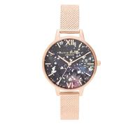 Olivia Burton Reloj Analógico de Cuarzo para Mujer Colección Celestial con Correa de Malla de Acero Inoxidable de Oro Rosa - OB16GD33