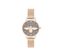 Olivia Burton Reloj Analógico de Cuarzo para Mujer Colección China EXC. con Correa de Malla de Acero Inoxidable de Oro Rosa - OB16EX116