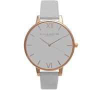Olivia Burton Reloj Analógico de Cuarzo para Mujer Colección Grey DIAL con Correa de Cuero Gris - OB15BD61