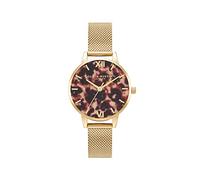 Olivia Burton Reloj Analógico de Cuarzo para Mujer Colección Tortoiseshell con Correa de Malla de Acero Inoxidable de Color Dorado - OB16LP10