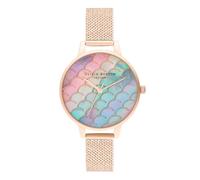 Olivia Burton Reloj Analógico de Cuarzo para Mujer Colección Under The Sea con Correa de Malla de Acero Inoxidable de Oro Rosa - OB16US45