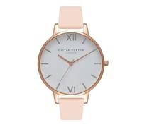 Olivia Burton Reloj Analógico de Cuarzo para Mujer Colección White DIAL con Correa de Cuero Beige - OB16BDW21
