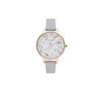 Olivia Burton Reloj Analógico de Cuarzo para Mujer con Correa de Cuero Vegana Gris - OB16TZ01