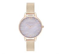 Olivia Burton Reloj Analógico de Cuarzo para Mujer con Correa en Acero Inoxidable Color Oro Rosado - OB16SP16