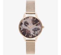 Olivia burton reloj analógico de cuarzo para mujer con correa en acer
